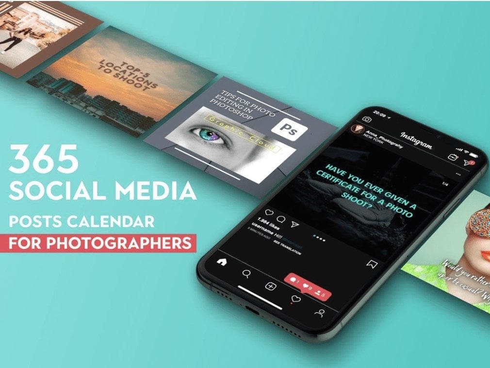 365 Social Media Posts Calendar for Photographers