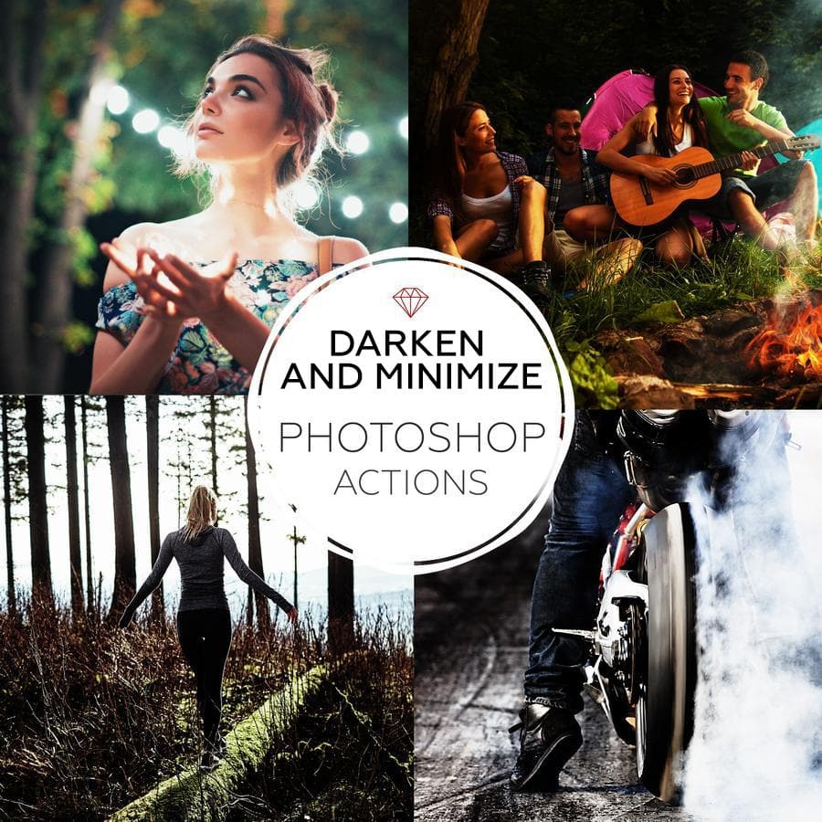 Darken and Minimize Photoshop Actions